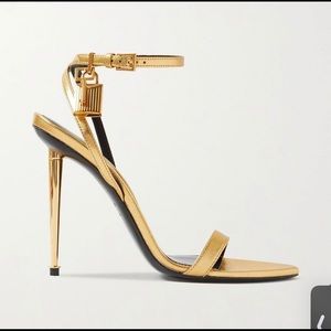 TOM FORD  Gold Padlock Sandal Gold